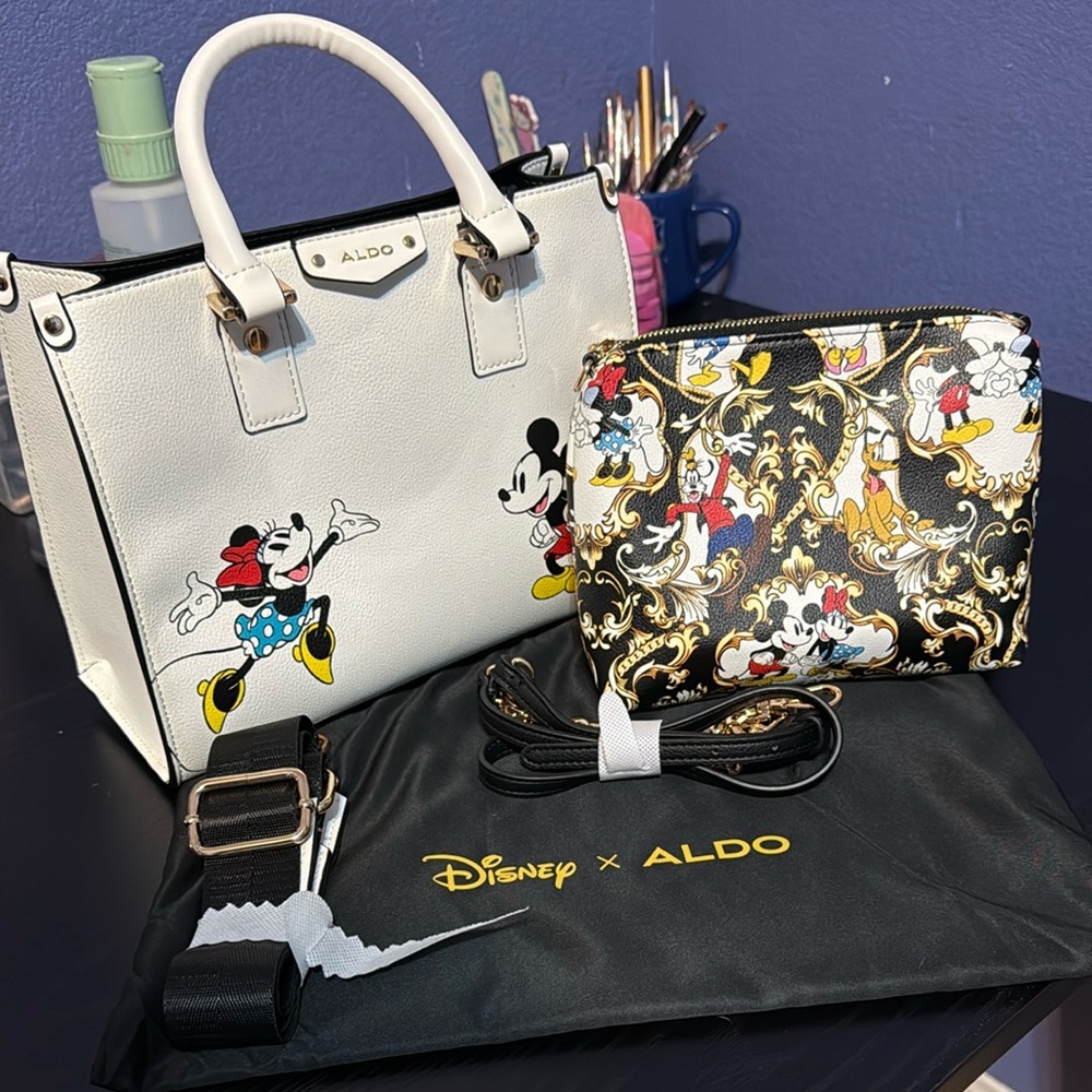 White and Black Mickey Mouse Bag Set Aldo x Disney
